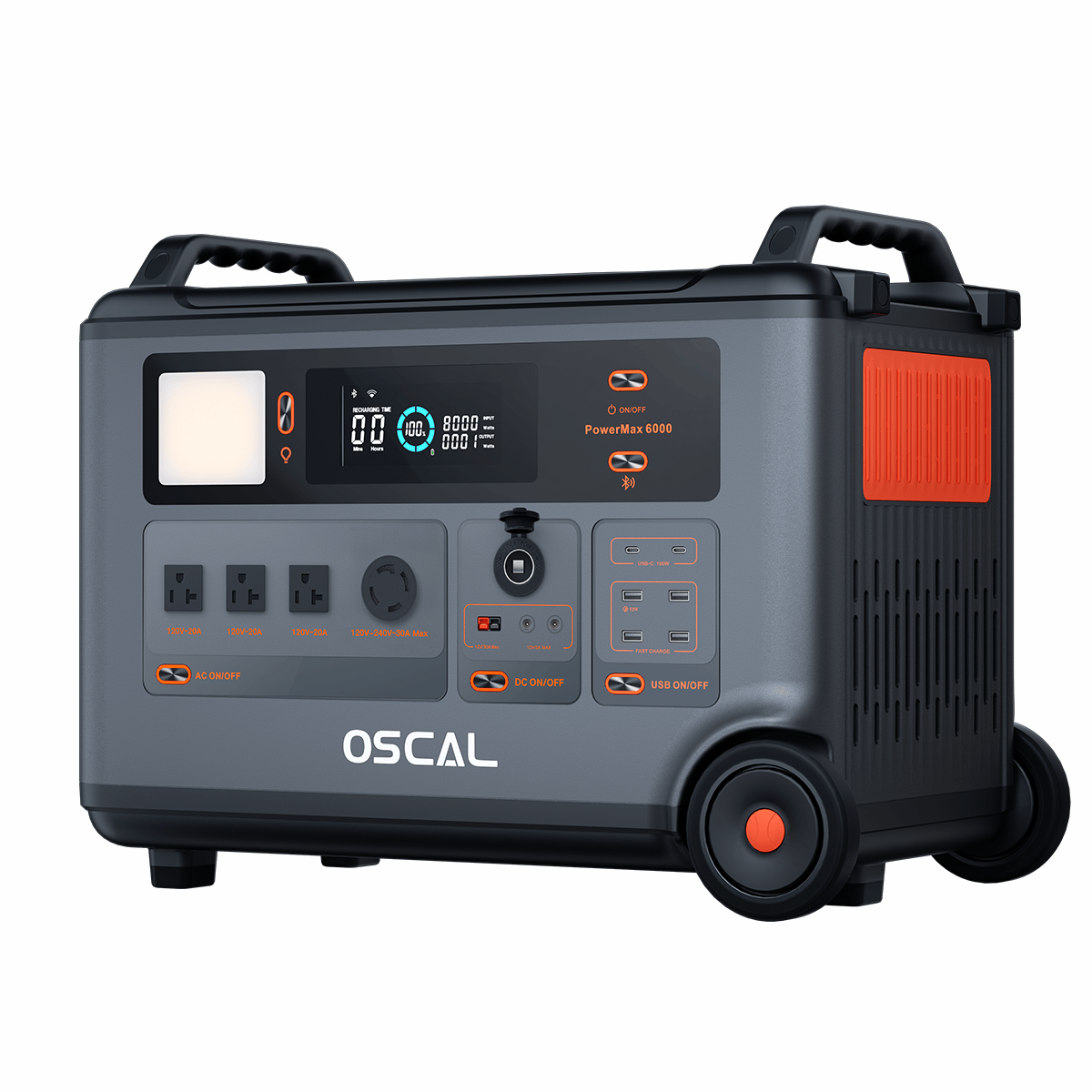 OSCAL PowerMax 6000 Powerstation | 6000W/3600Wh LiFePO4 | Inkl. 200W Solarpanel