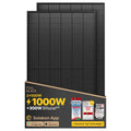 Solakon 500W Bifaziales Glas-Glas Solarmodul | N-Type Full Black | 4er Set (2000W Gesamt)